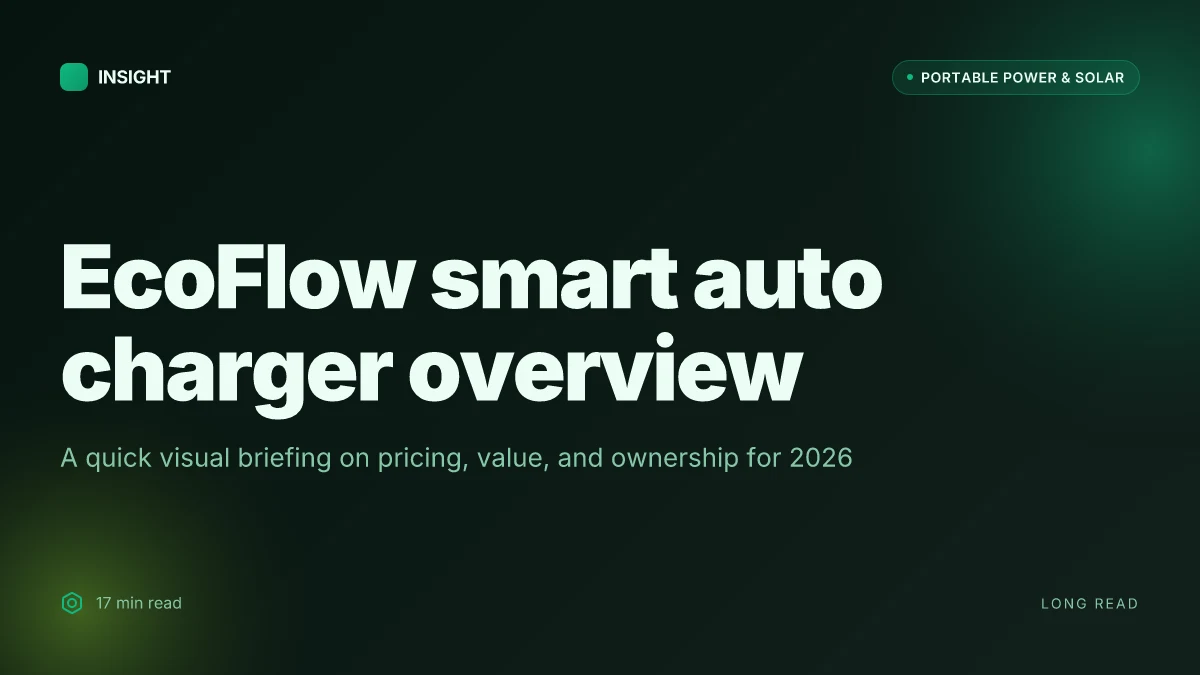 What makes EcoFlow smart auto battery charger stand out in 2026