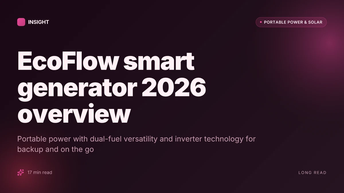 How EcoFlow smart generator 2026 changes portable power for backup and on-the-go