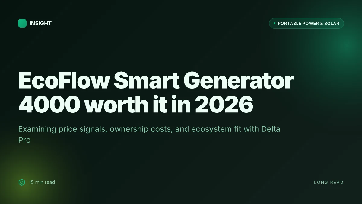 What makes EcoFlow Smart Generator 4000 worth it in 2026