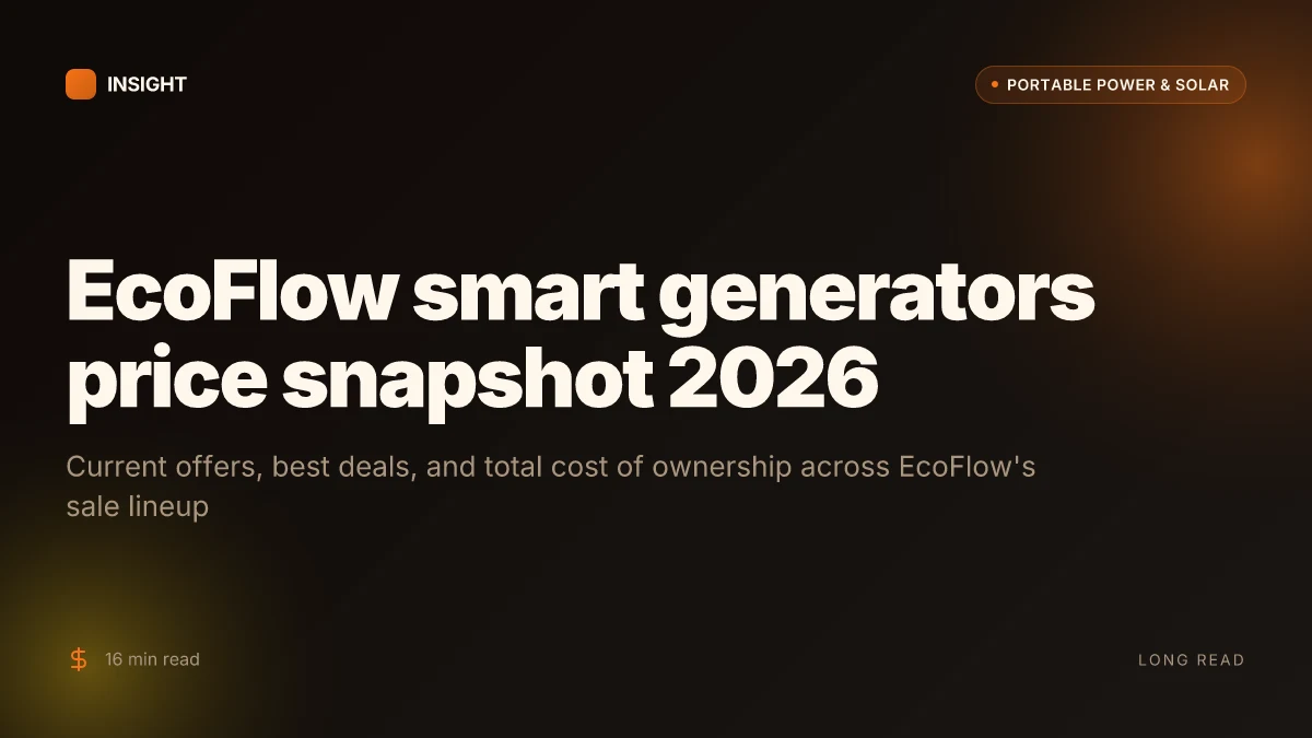 What makes EcoFlow smart generators worth watching during a 2026 sale