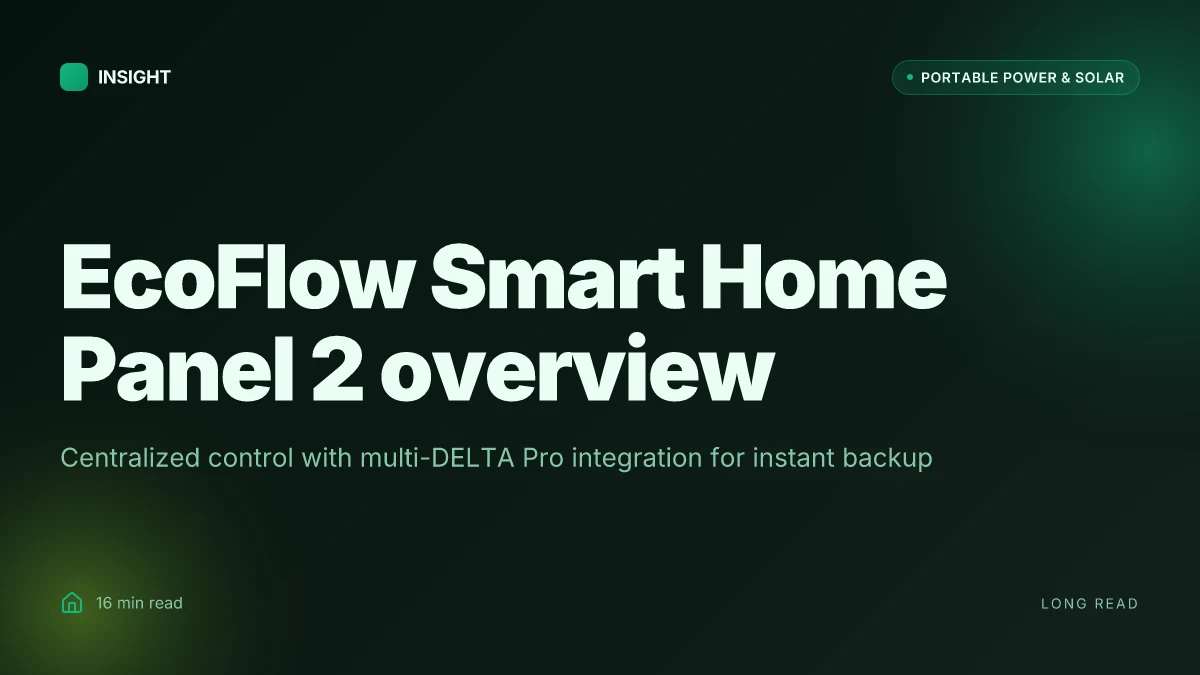 What makes EcoFlow Smart Home Panel 2 different from the rest of the ecosystem