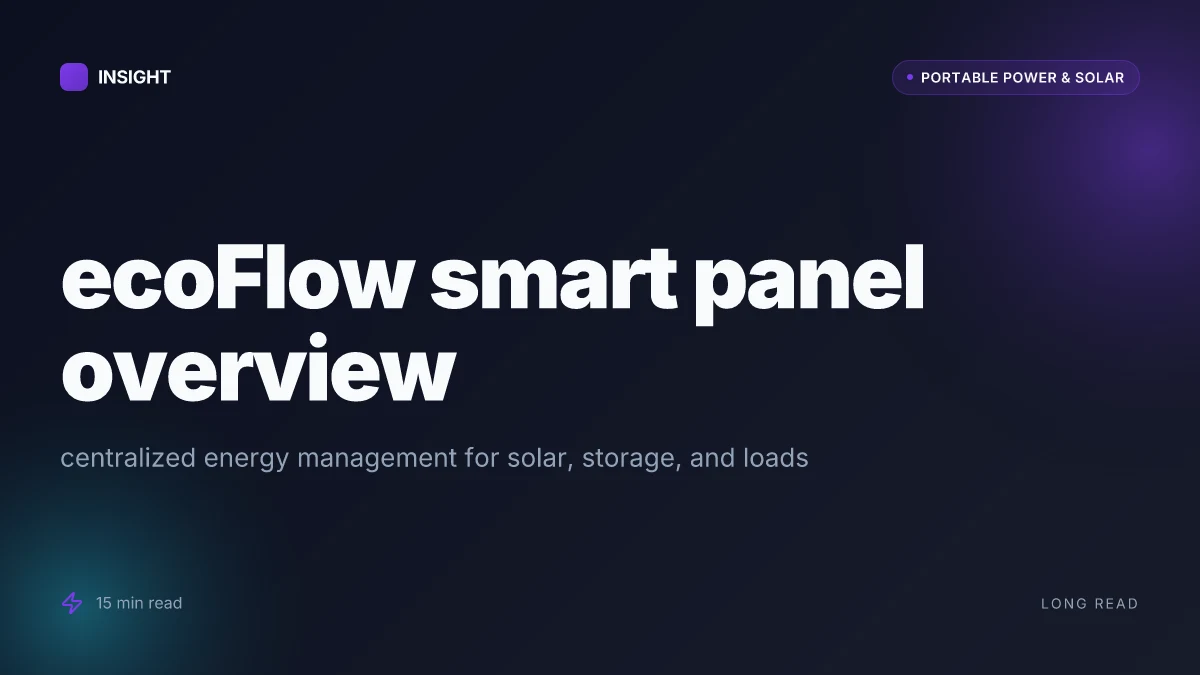 What is the ecoflow smart panel, and how it reshapes home energy management