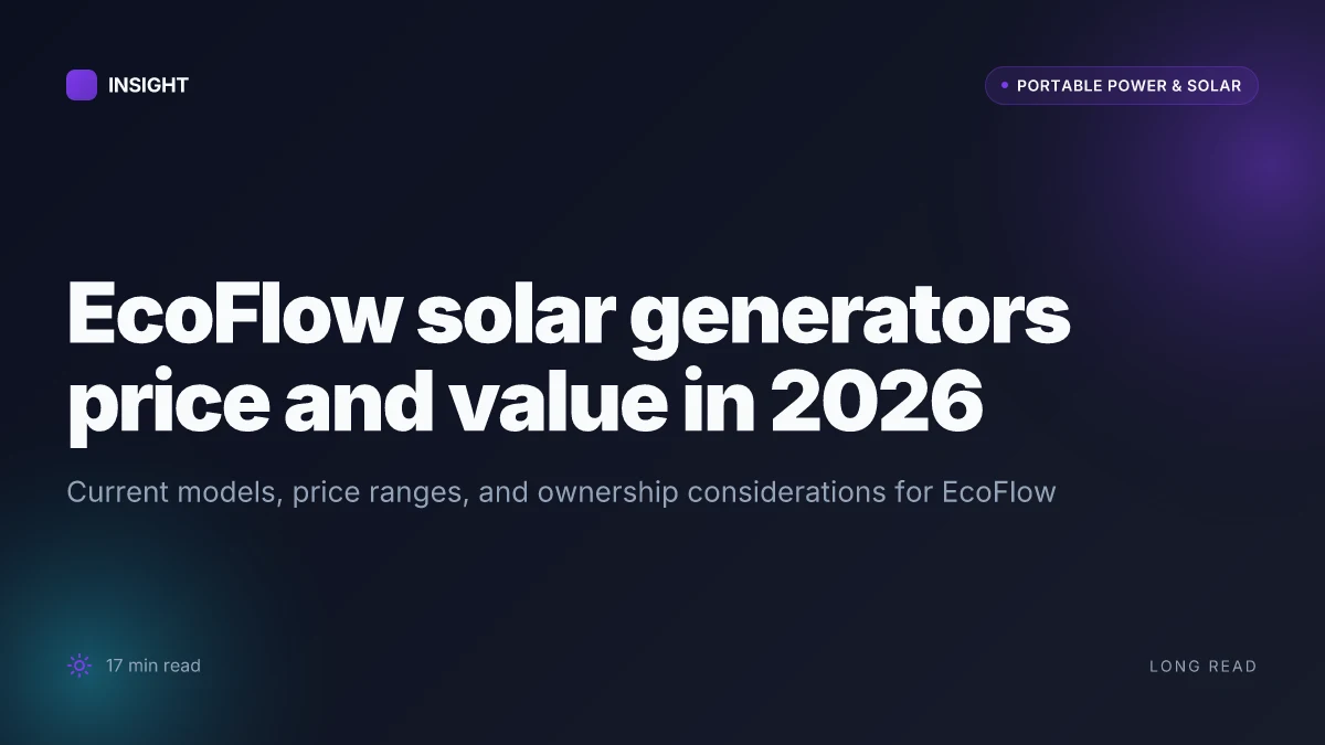 What makes EcoFlow solar generators a good buy in 2026