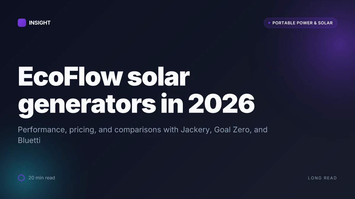 What makes EcoFlow solar generators stand out in 2026