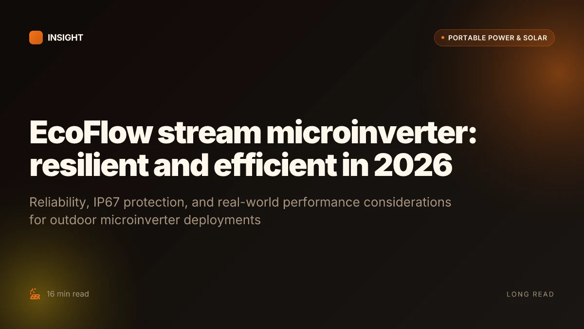 What makes EcoFlow stream microinverter resilient and efficient in 2026