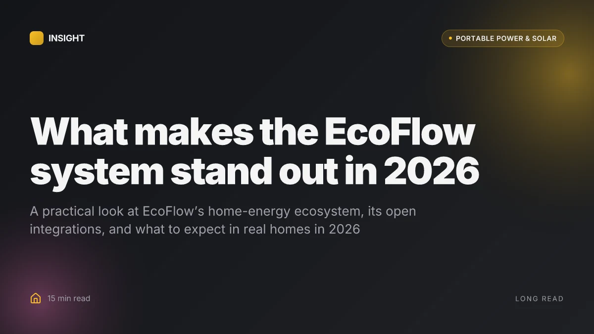 What makes the EcoFlow system stand out in 2026