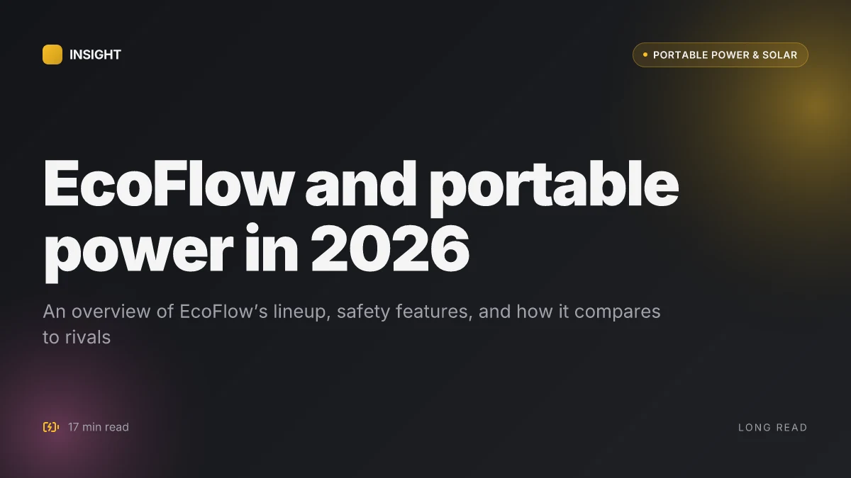 What EcoFlow technology inc means for portable power in 2026