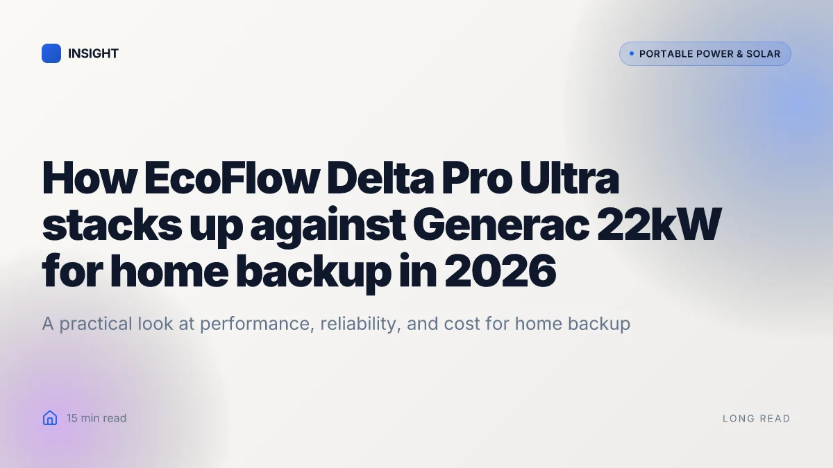 How EcoFlow Delta Pro Ultra stacks up against Generac 22kW for home backup in 2026