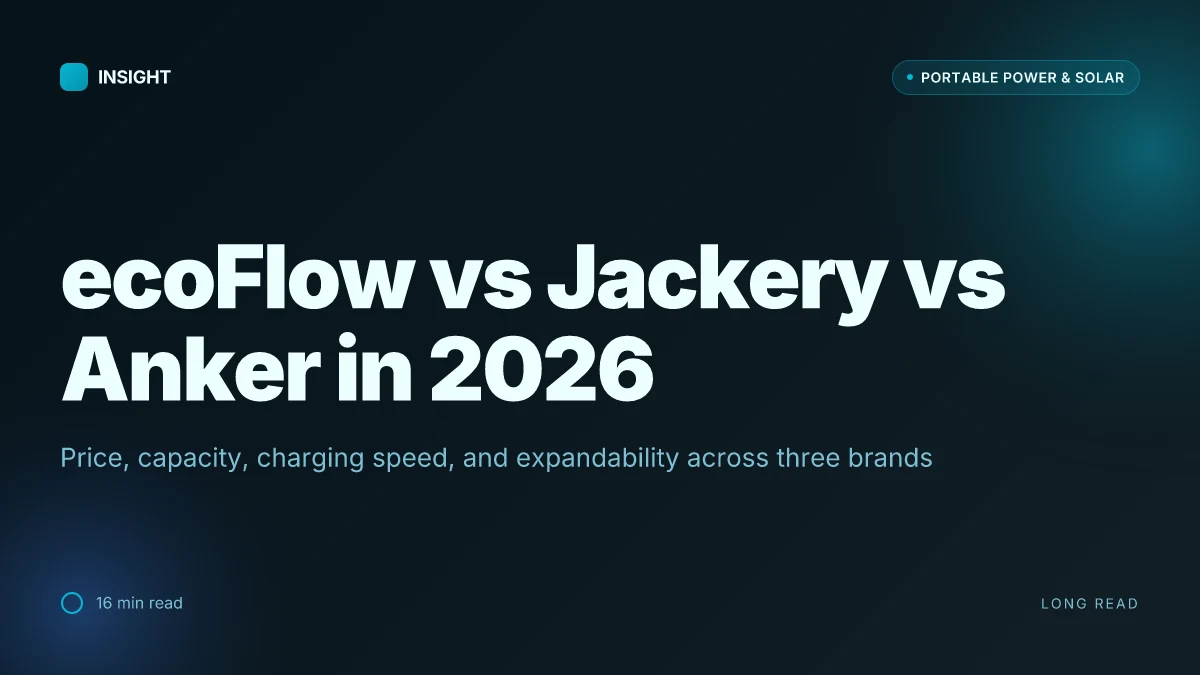 5 Angles to evaluate ecoFlow vs Jackery vs Anker in 2026