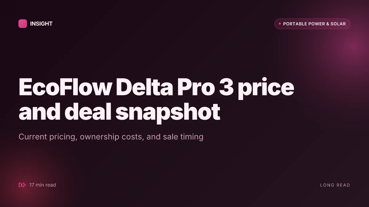 What is the EcoFlow Delta Pro 3, and how it changes portable power in 2026