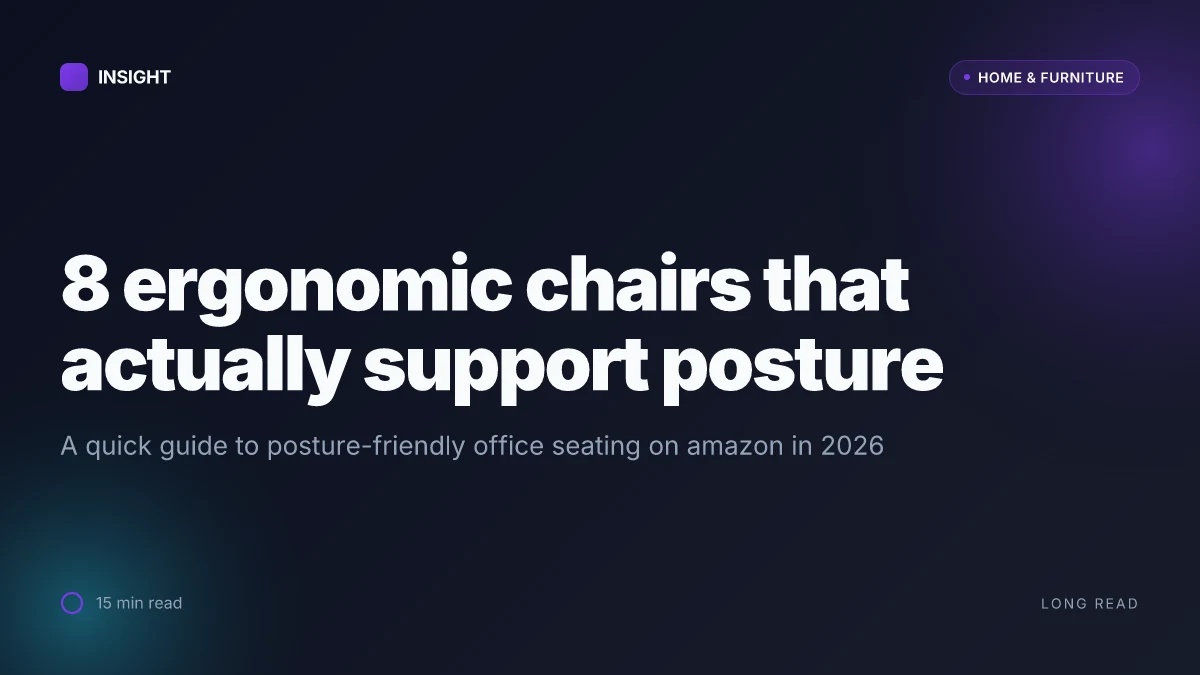 8 Ergonomic office chairs on Amazon that actually support posture in 2026