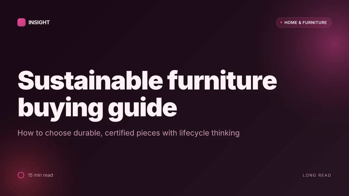 How to choose sustainable furniture for sale that actually lasts