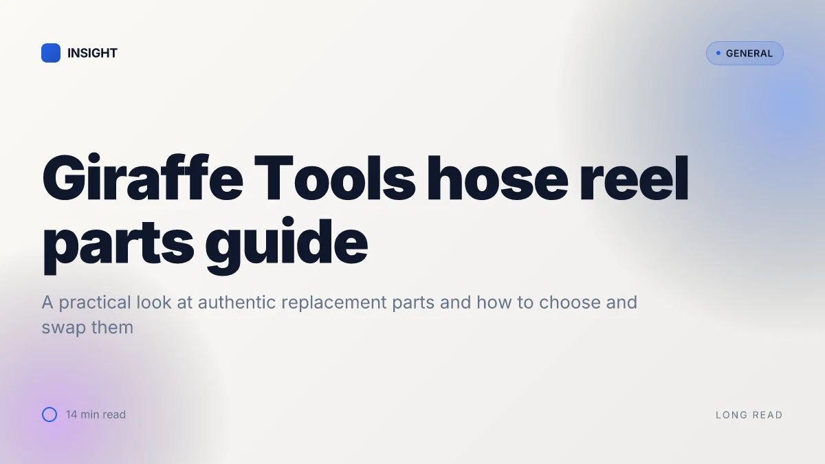 What are the Giraffe Tools hose reel parts and how to replace them