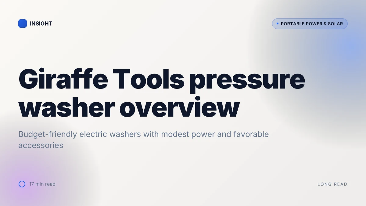 What is a giraffe Tools pressure washer, and what gaps do buyers still worry about?