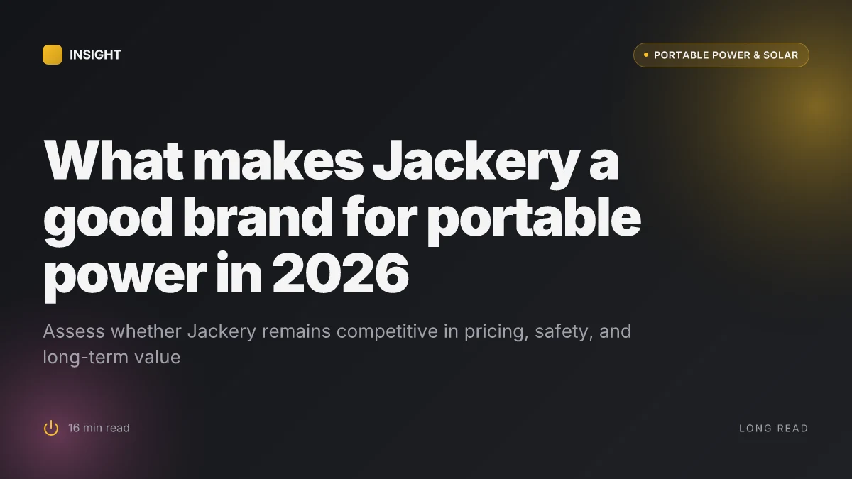 What makes Jackery a good brand for portable power in 2026