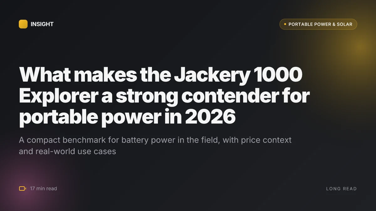 What makes the Jackery 1000 Explorer a strong contender for portable power in 2026