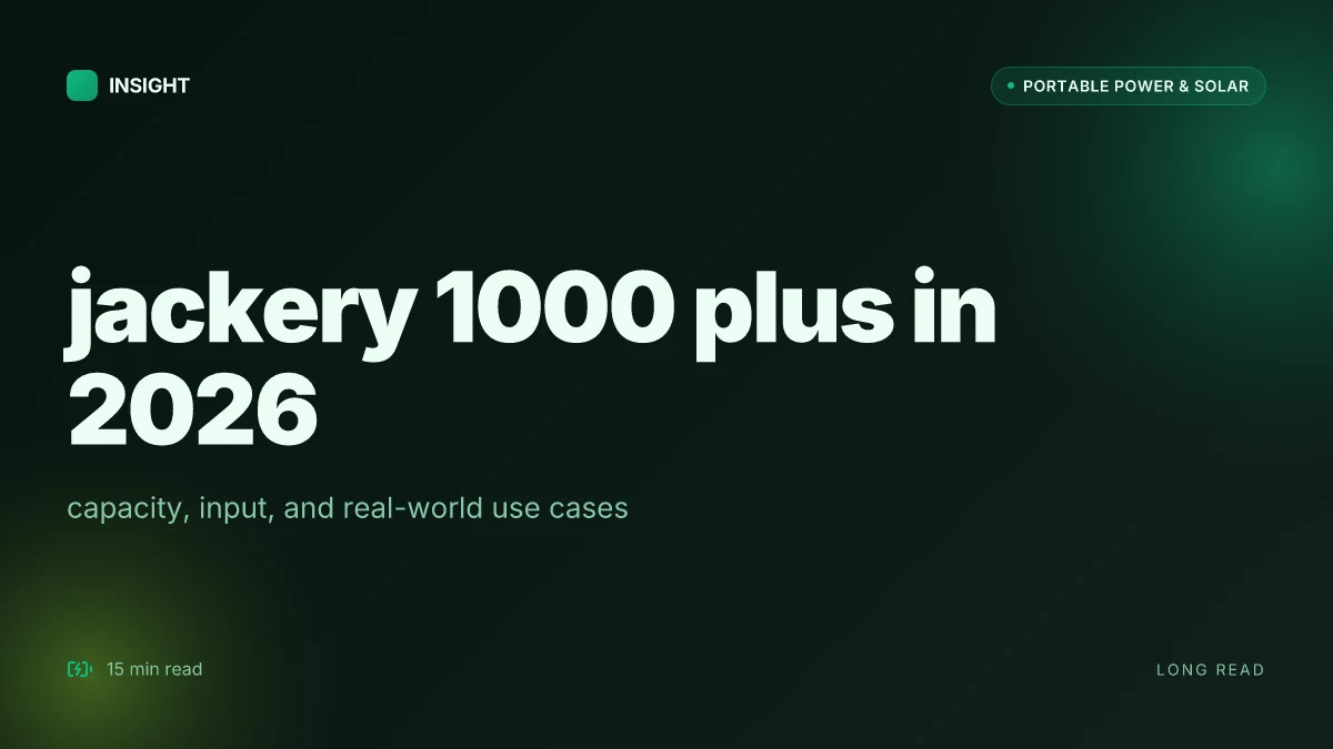 How the jackery 1000 plus balances capacity, power and portability in 2026