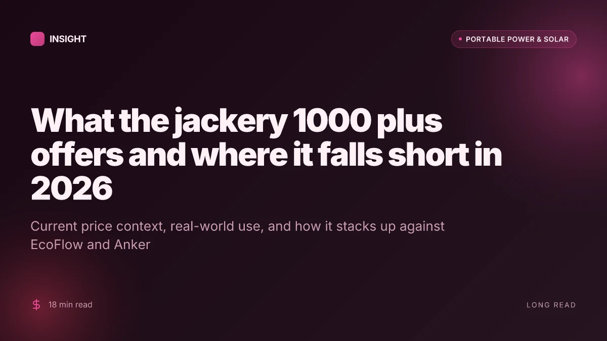 What the jackery 1000 plus offers, and where it falls short in 2026