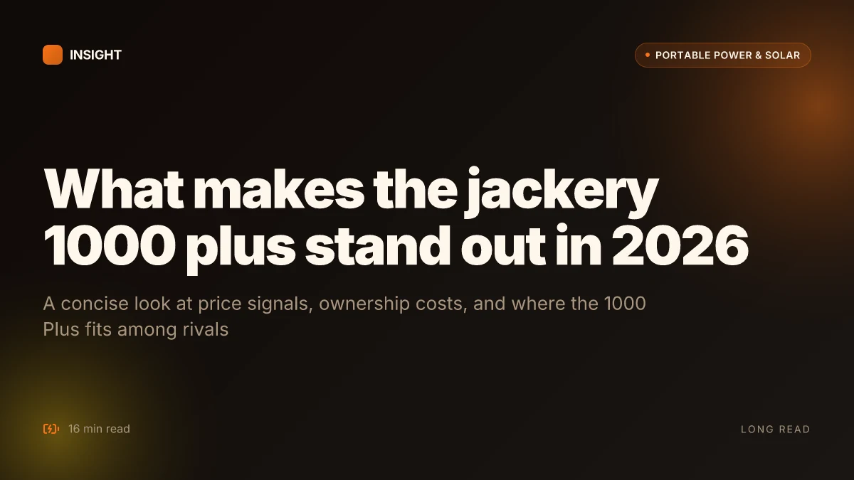 What makes the Jackery 1000 Plus solar generator a standout option in 2026
