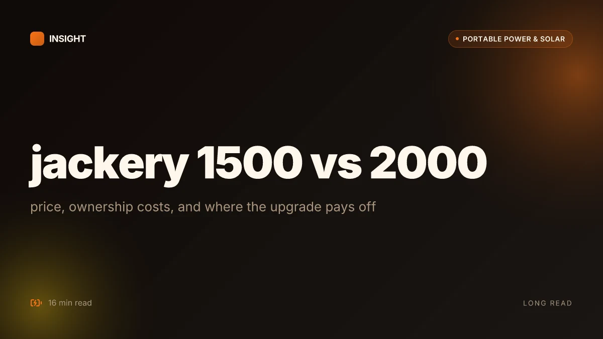 What matters when choosing between the Jackery 1500 and 2000