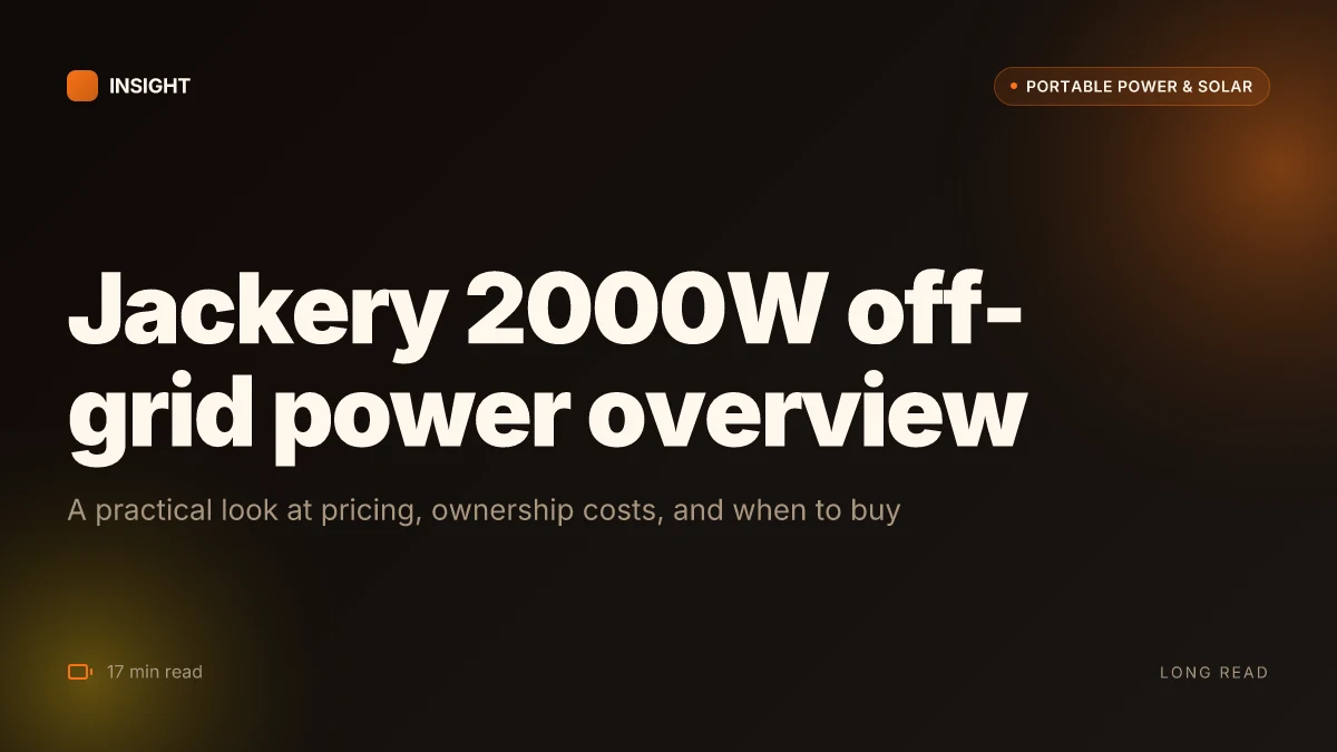 What makes the Jackery 2000W portable power station a practical choice for off-grid power