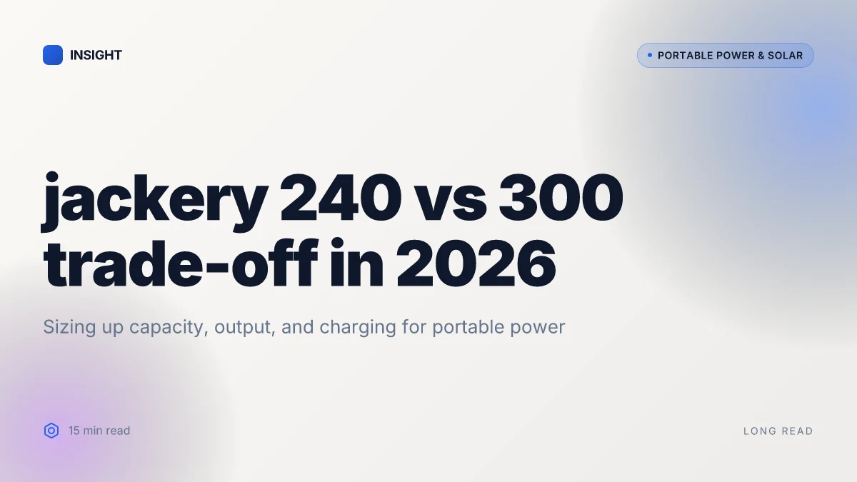 What is the jackery 240 vs 300 trade-off and which should you buy in 2026