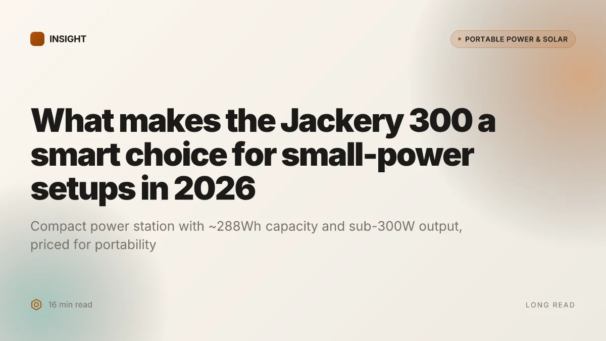What makes the Jackery 300 a smart choice for small-power setups in 2026