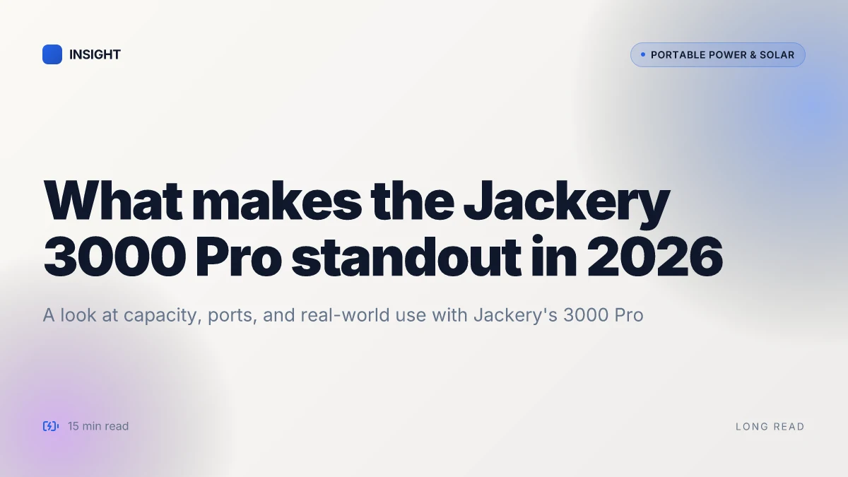 What makes the Jackery 3000 Pro a standout portable power station in 2026