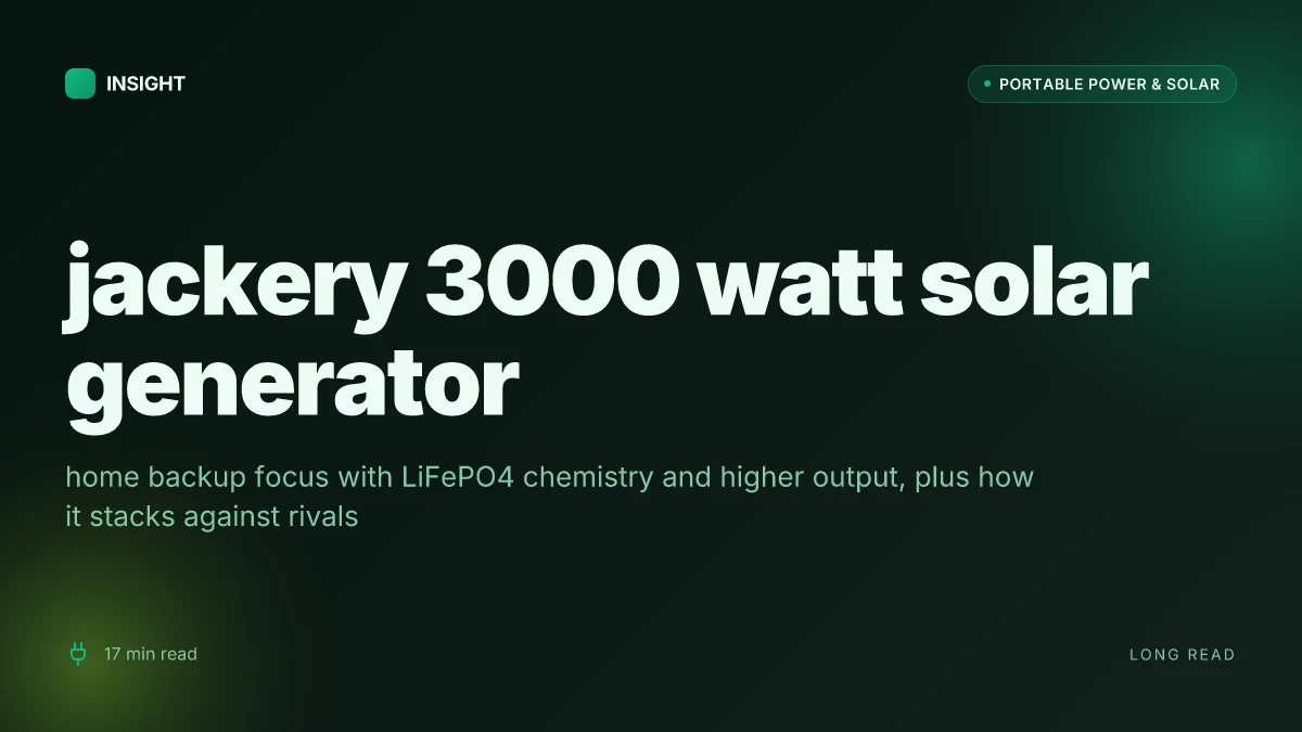 What is the jackery 3000 watt solar generator, and what makes it a standout home backup