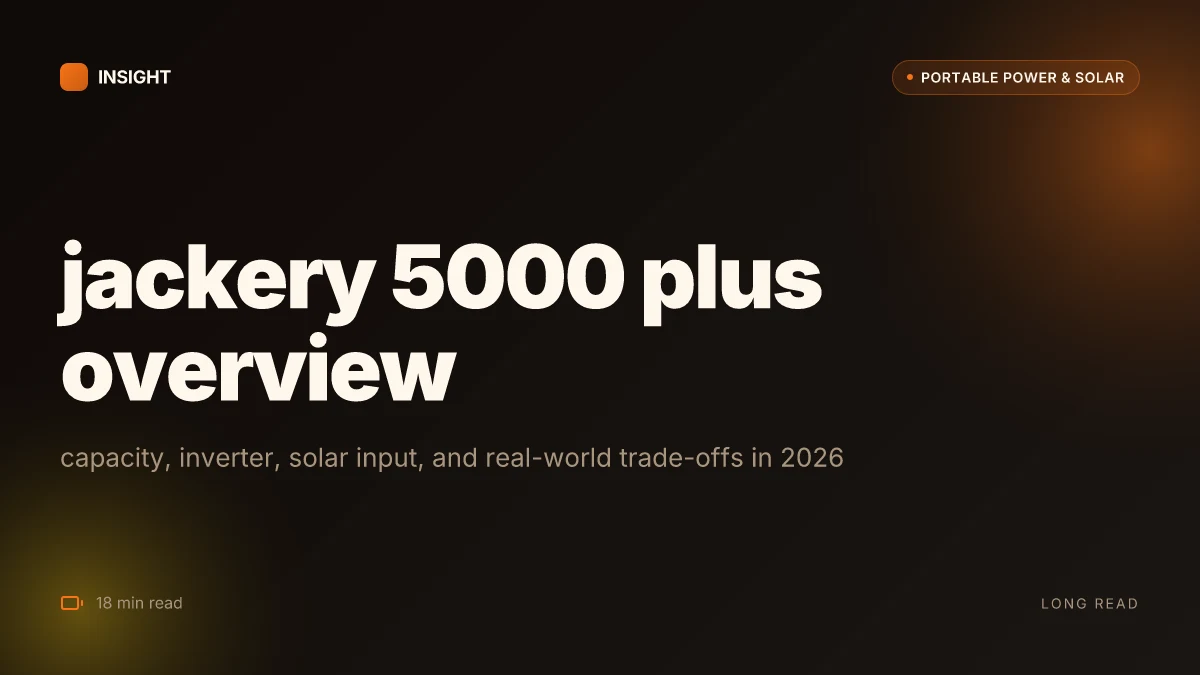 What is the jackery 5000 plus solar generator, and what trade-offs matter in 2026