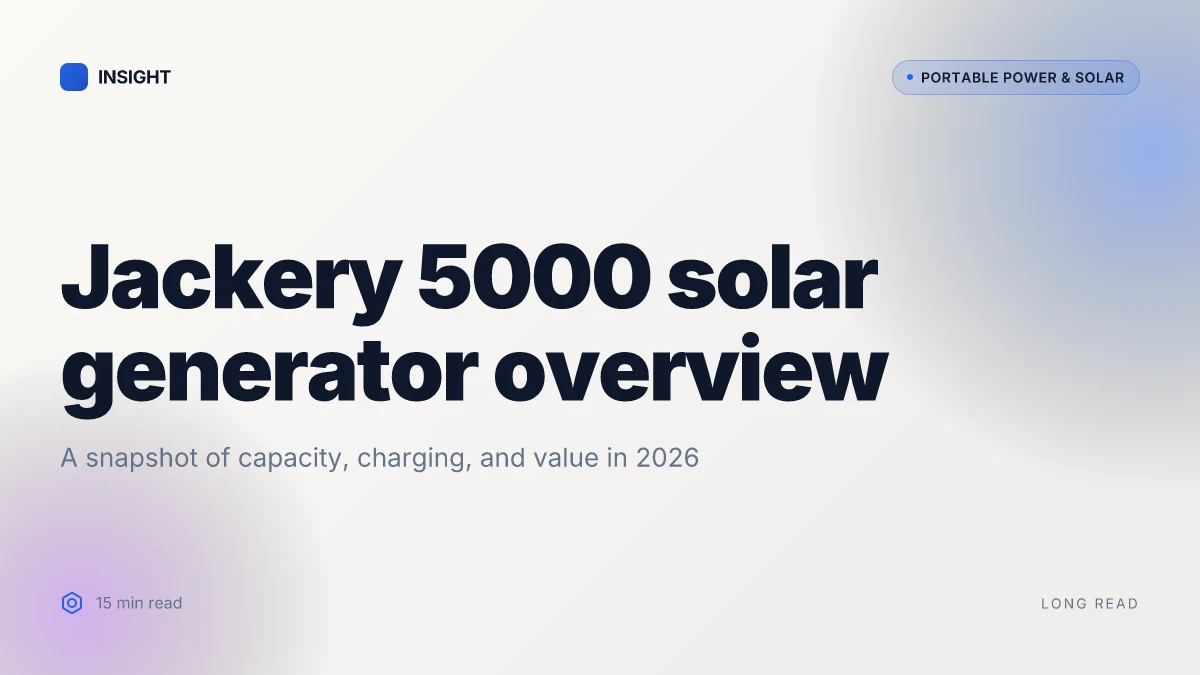 What is the Jackery 5000 solar generator, and what makes it a standout home backup in 2026