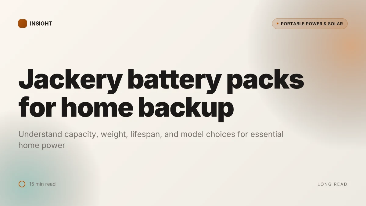 What is a jackery battery pack, and how to choose the right one for home backup