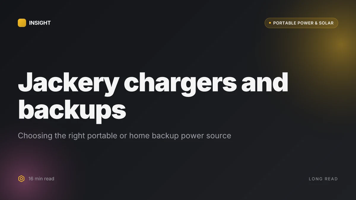 What is a jackery charger, and how to choose the right one for your needs