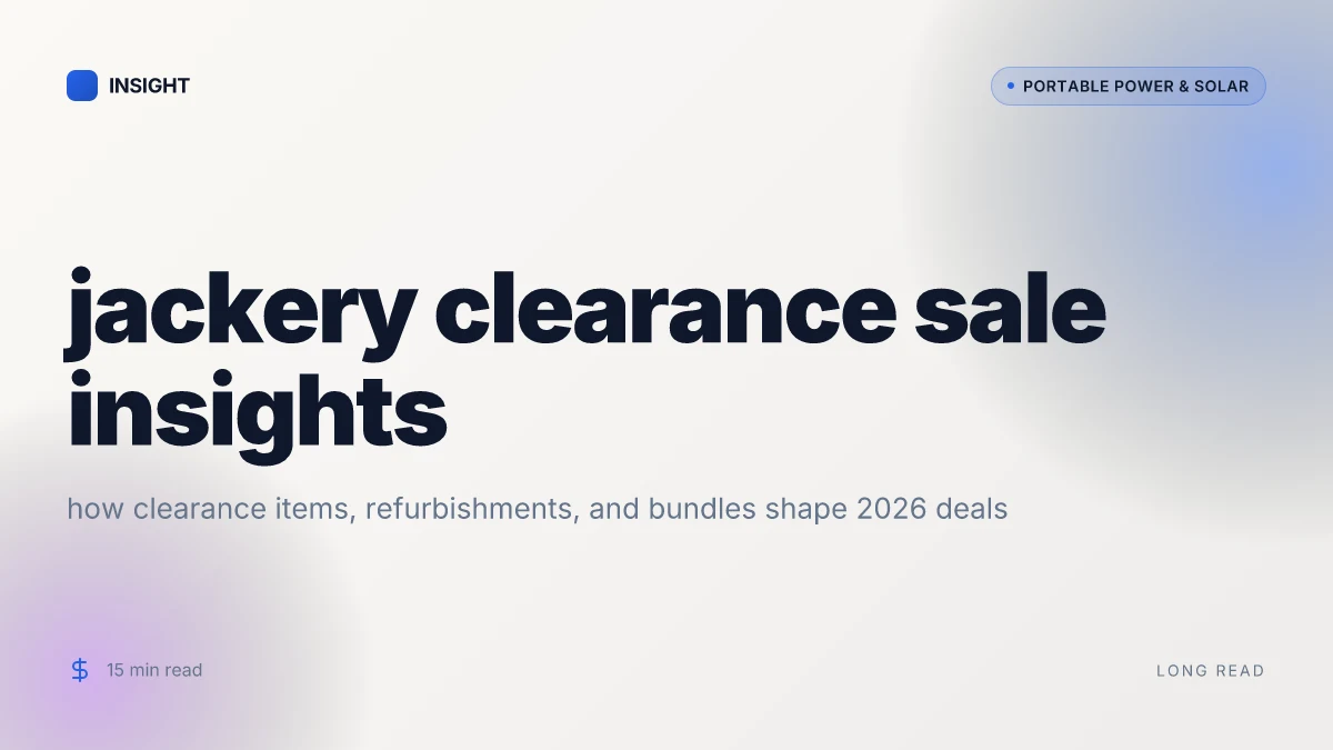 What is a jackery clearance sale, and how to snag the best deals in 2026