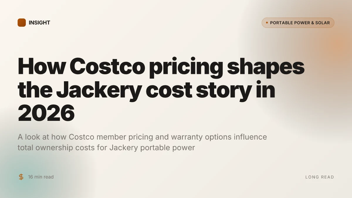 How Costco pricing shapes the Jackery cost story in 2026