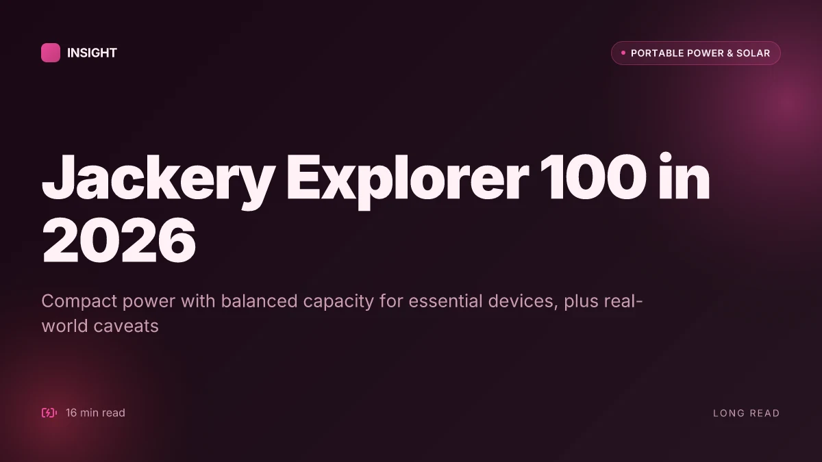 What is the Jackery Explorer 100 in 2026, and how does its performance hold up?