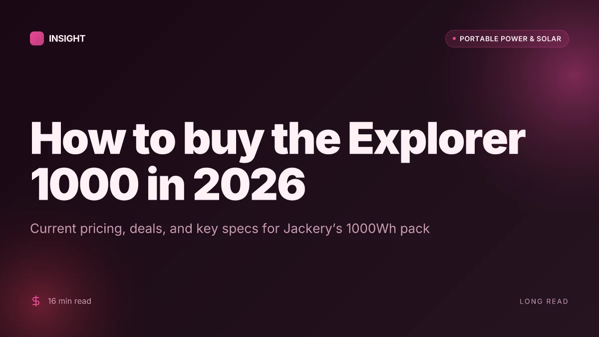How to choose and buy the Jackery Explorer 1000 for sale in 2026