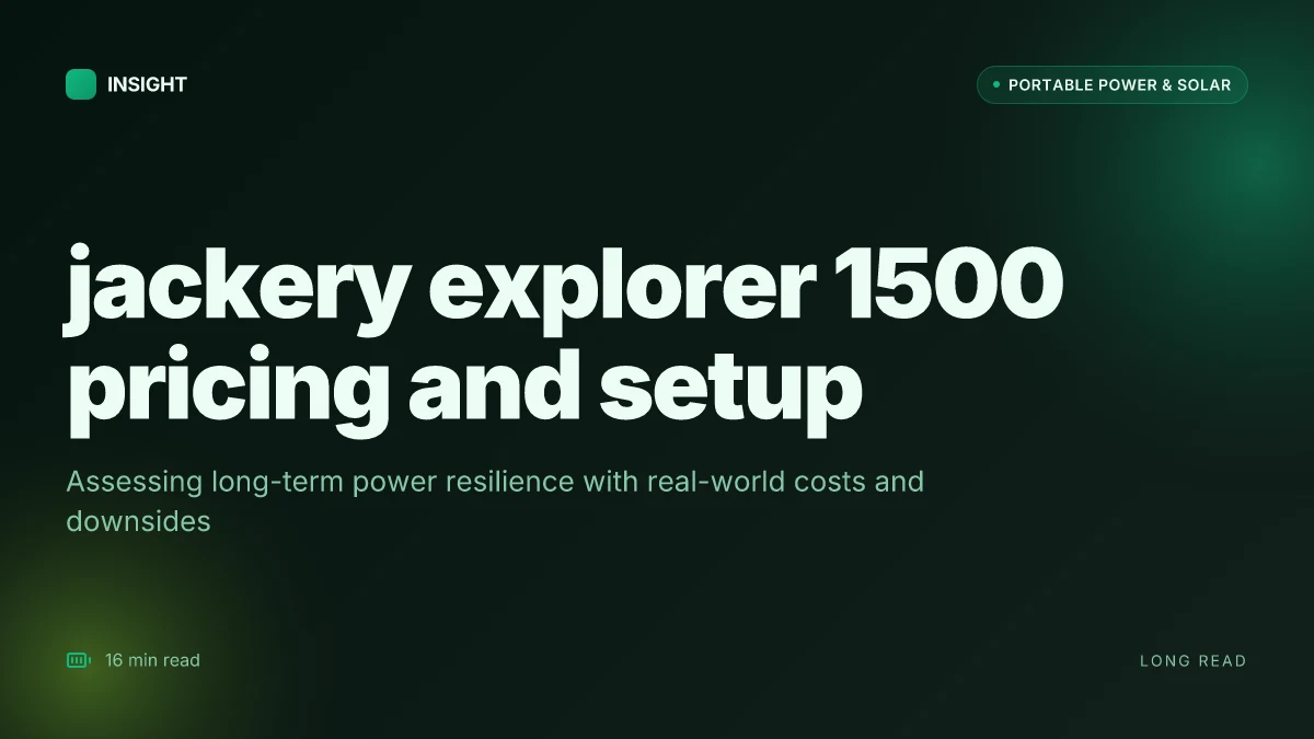 How to assess the jackery explorer 1500 for long-term power resilience