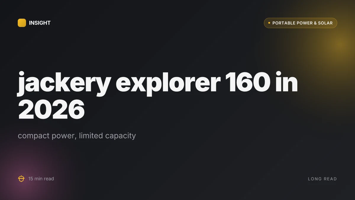 What makes the jackery explorer 160 still worth it in 2026