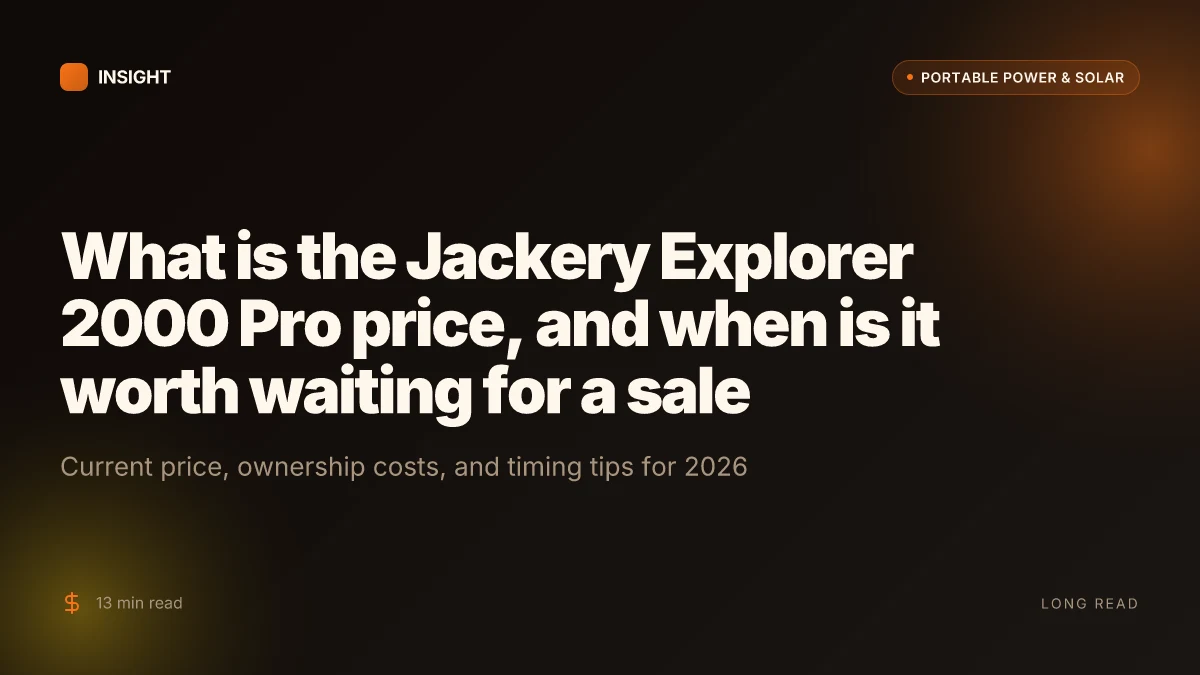 What is the Jackery Explorer 2000 Pro price, and when is it worth waiting for a sale