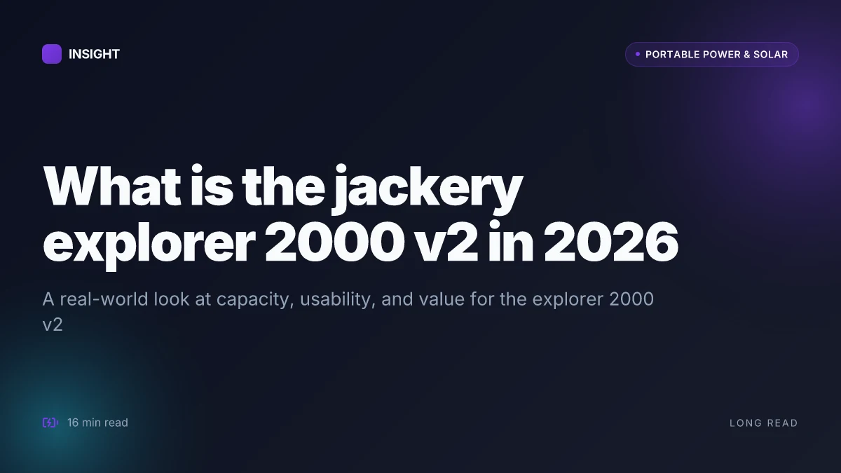 What is the jackery explorer 2000 v2, and how it stacks up for real use in 2026