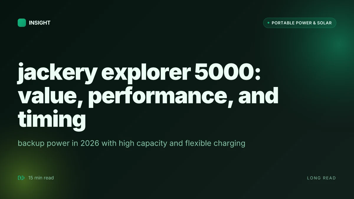 What makes the Jackery Explorer 5000 a worthy backup power option in 2026
