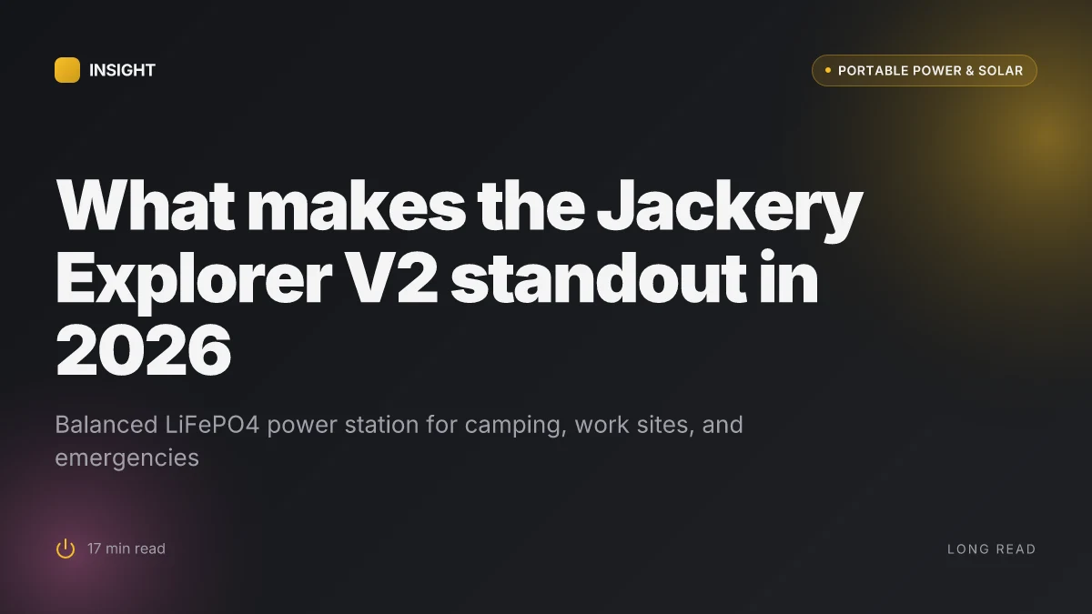 What makes the Jackery Explorer V2 the most balanced portable power station in 2026