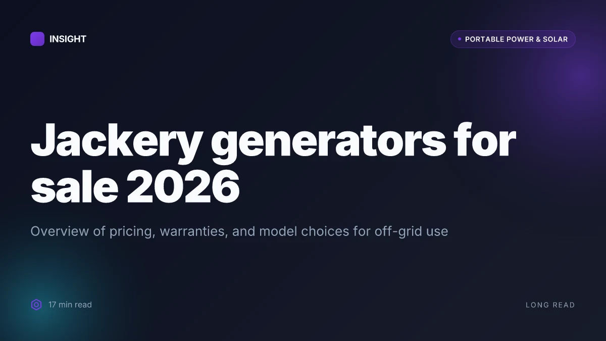 What makes Jackery generators for sale 2026 stand out for off-grid use