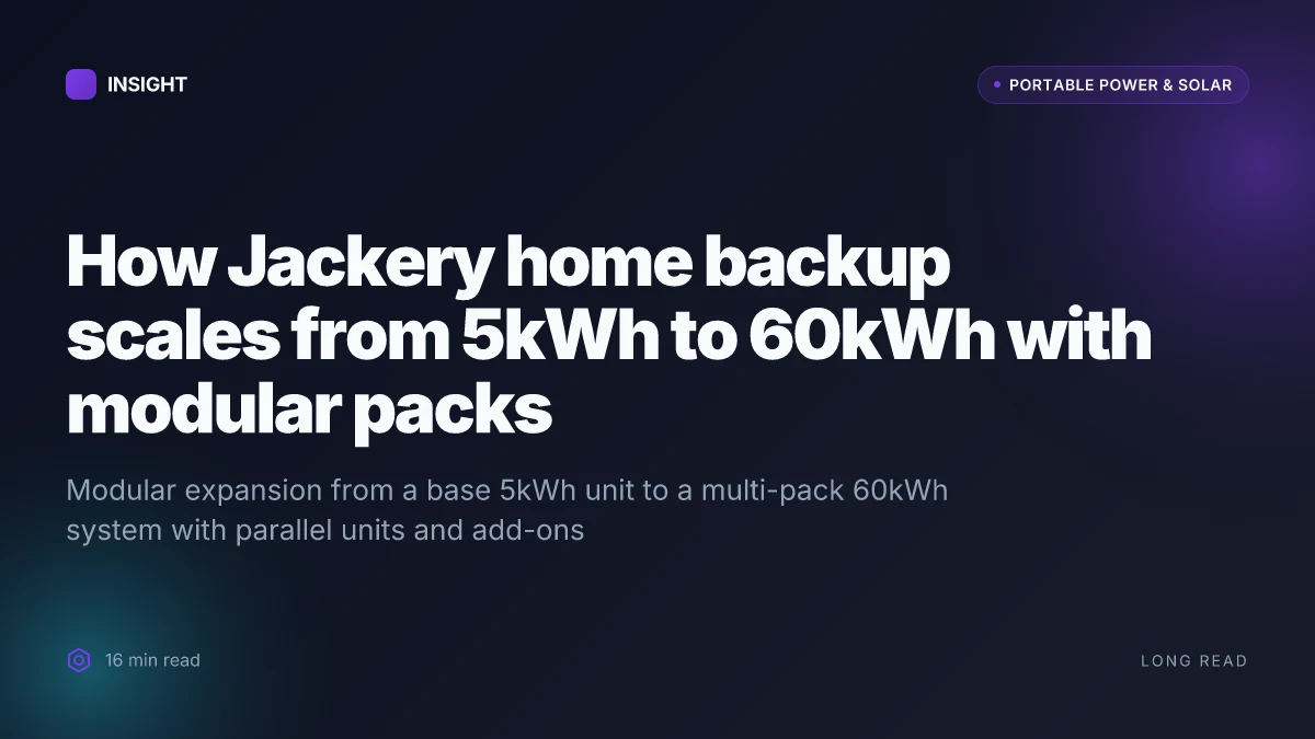 How Jackery home backup scales from 5kWh to 60kWh with modular power packs