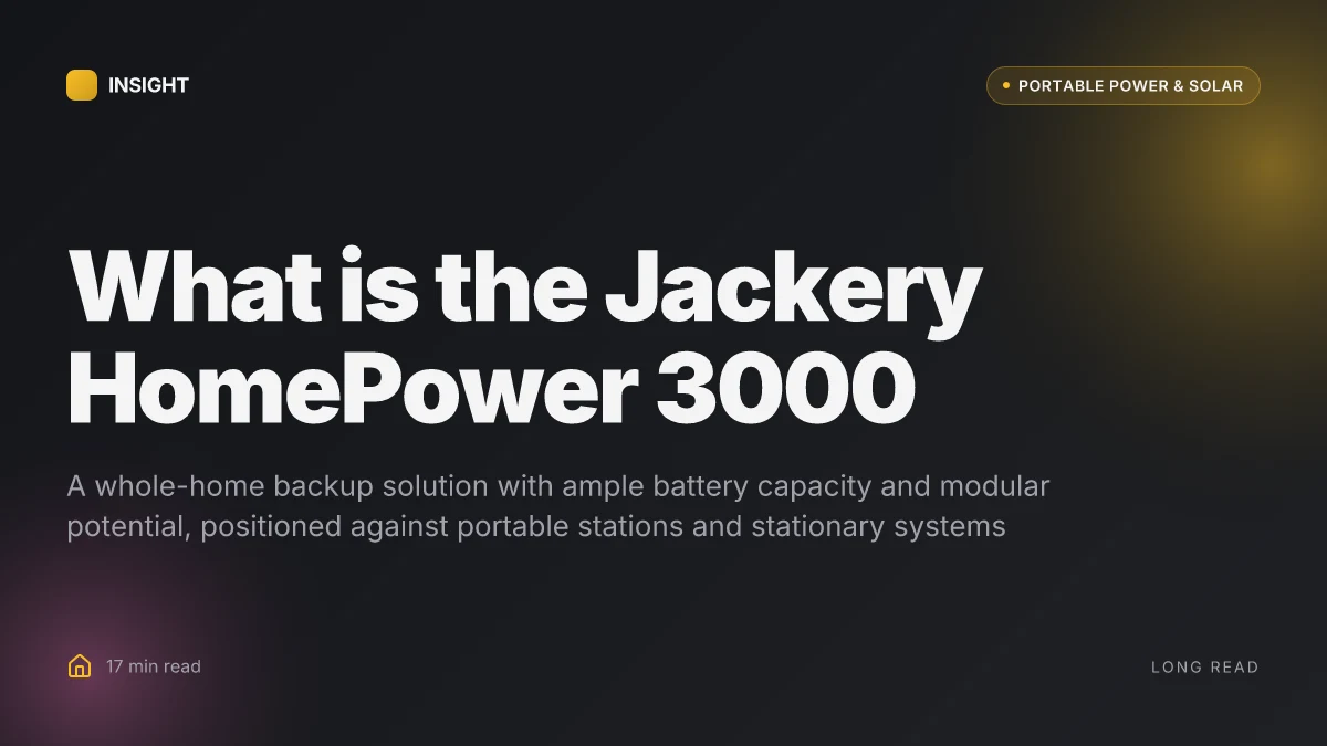What is the Jackery HomePower 3000, and where does it fit in home backup today