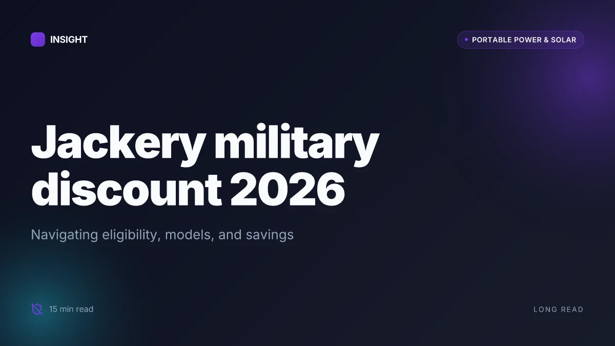 How to navigate Jackery's military discount in 2026