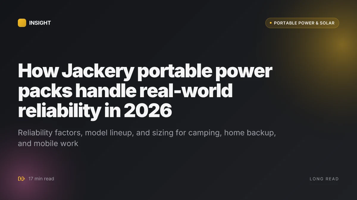 How Jackery portable power packs handle real-world reliability in 2026