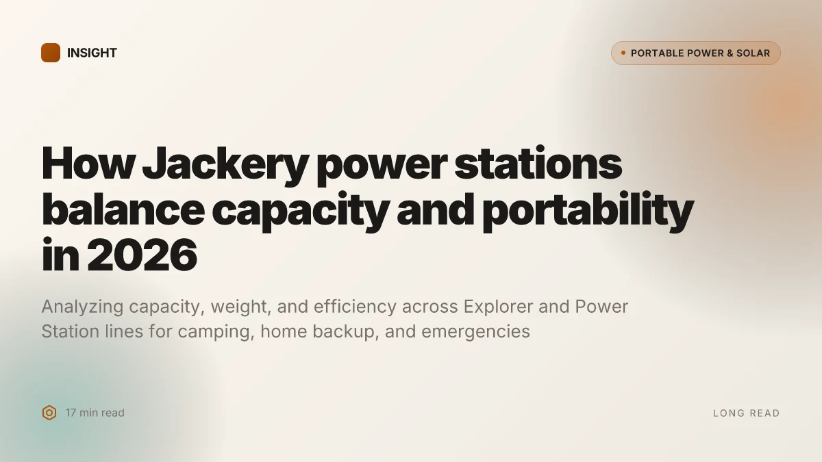 How Jackery power stations balance capacity and portability in 2026