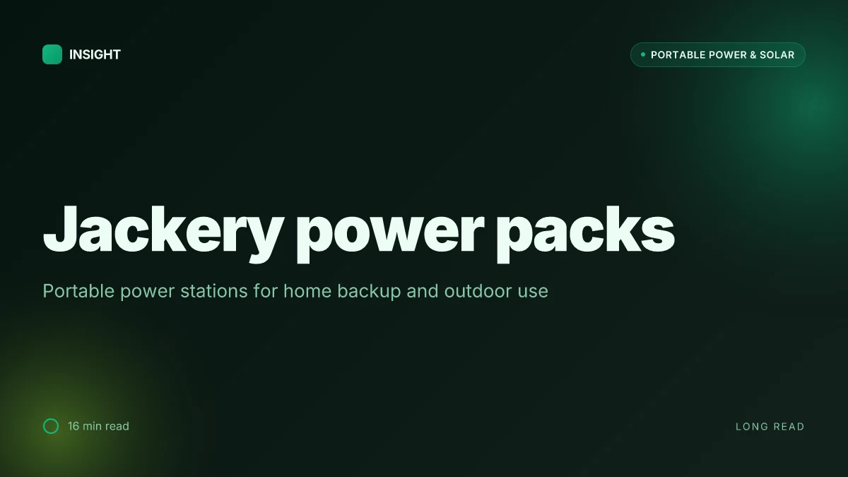 What is a Jackery power pack, and how to choose the right model for your needs